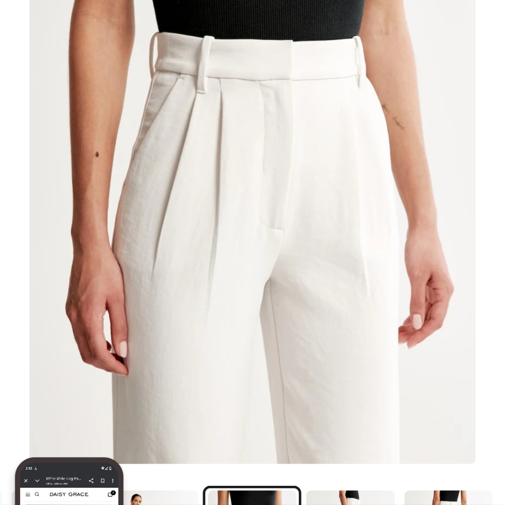 NWT Women's Wide Leg High Waist Trousers, XS/Short